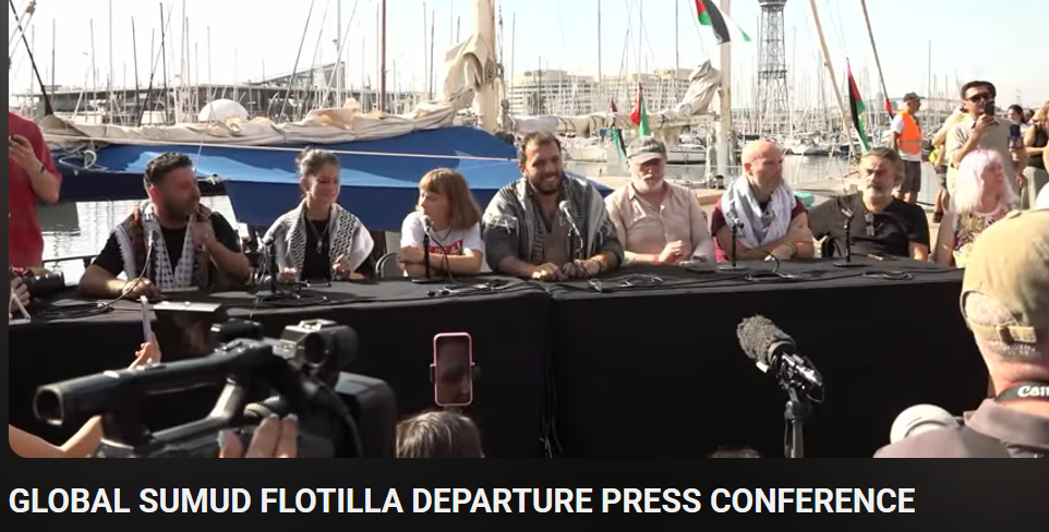Freedom Flotilla Coalition  hyllar lanseringen av den globala Sumud-flottiljen
